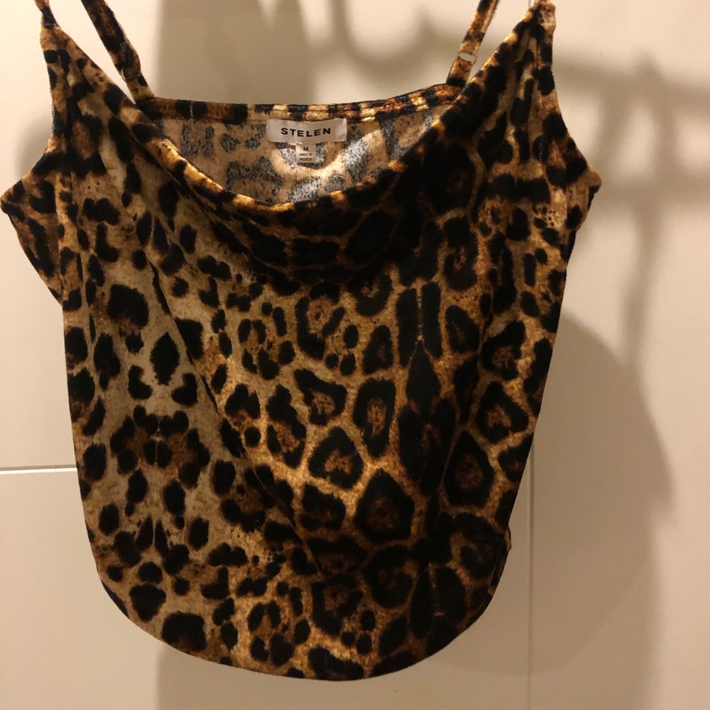 STELEN Velvet Cheetah Print Camisole